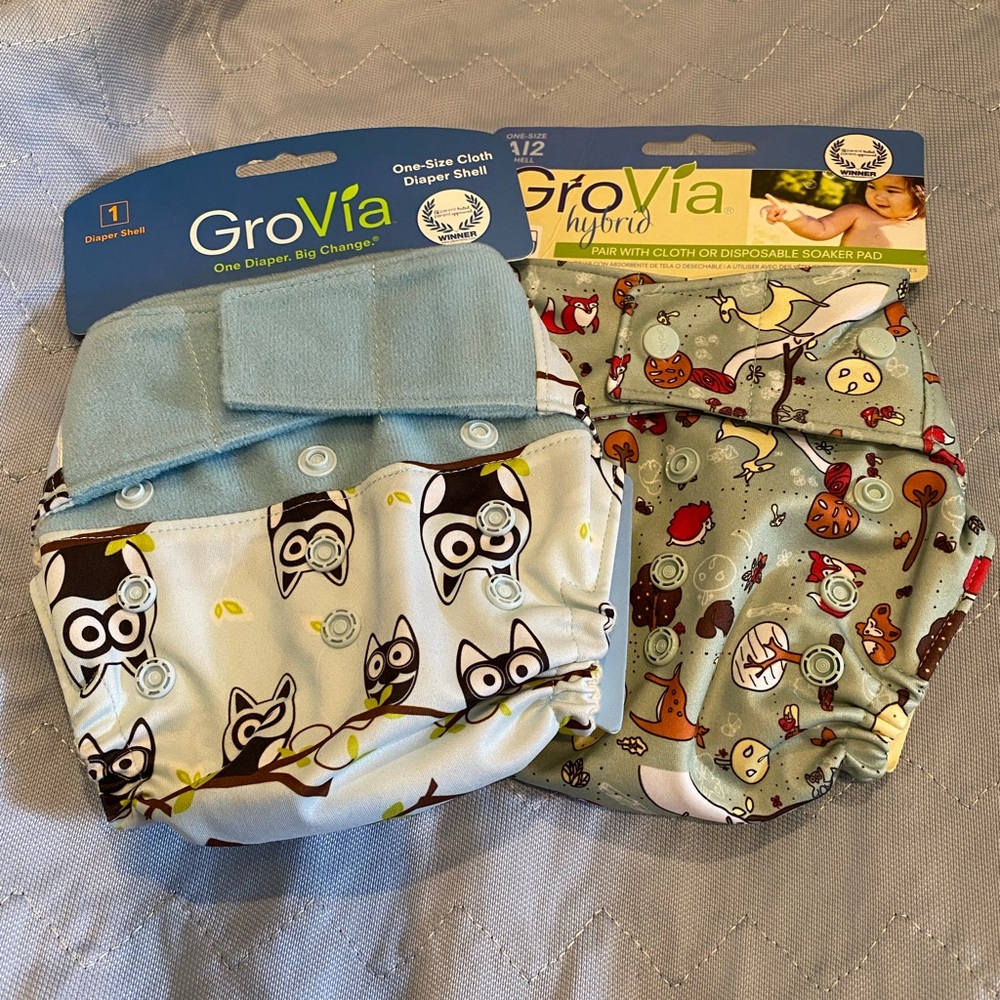 Grovia Diaper Shell in Owls and Woodland